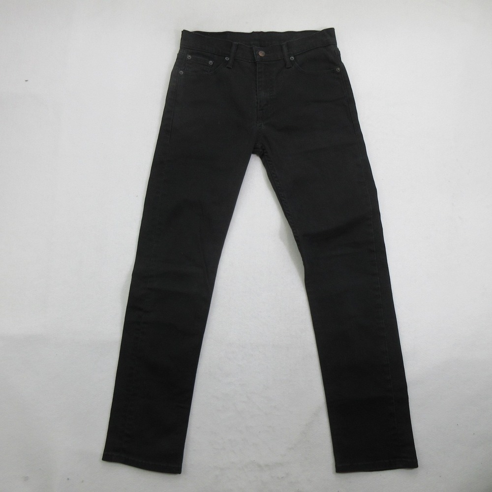 Levi's Men Jeans 29x32 513 Slim Straight Black Denim Stretch Pants